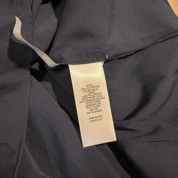 Eliza J. Women's Blue Metallic Floral Flutter Sleeve Midi Dress Size 2 - Picture 7 of 8